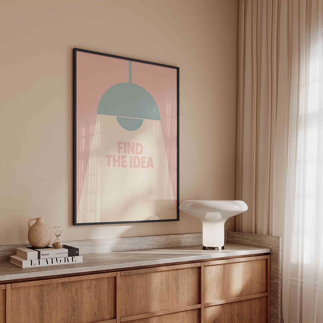 Lamp en tekst Poster