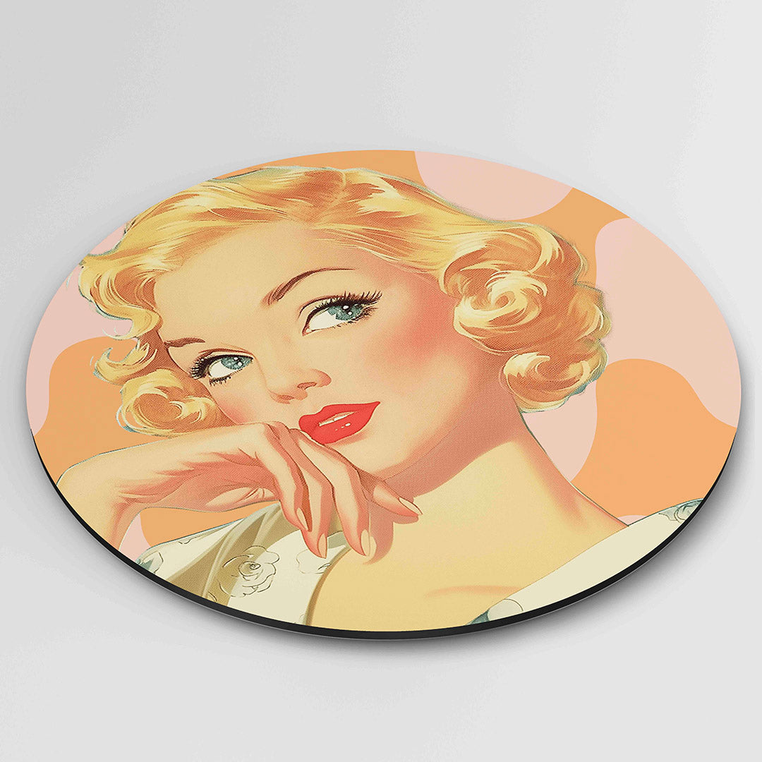 Blonde vrouw Muurcirkel