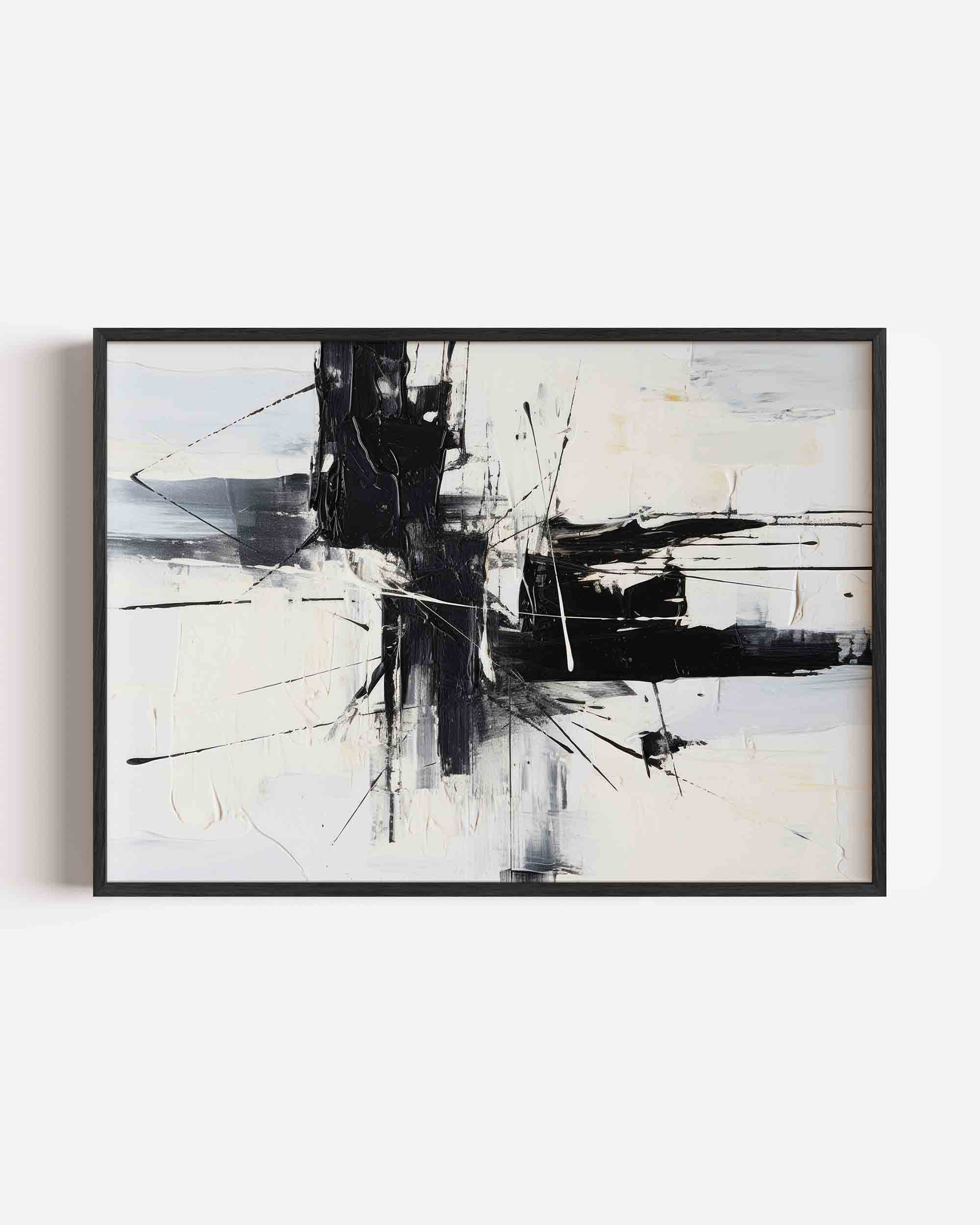 Abstracte zwart wit compositie Poster