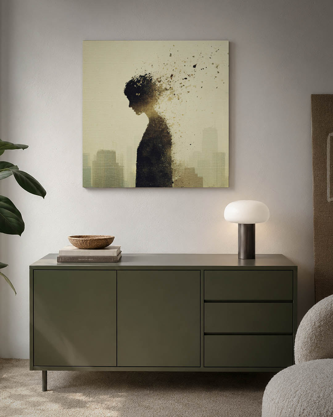 Vervagende silhouet Kunstwerk