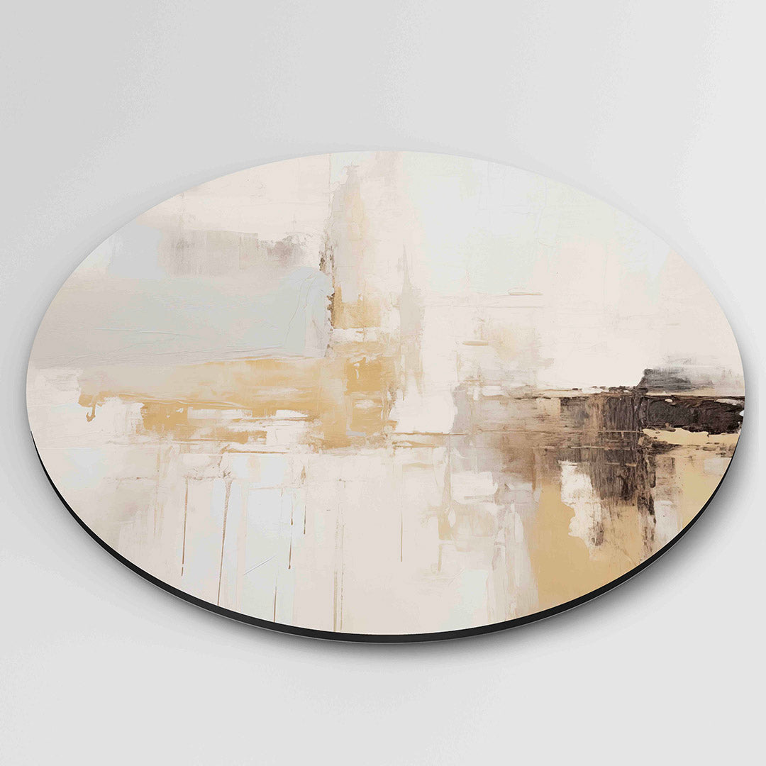Abstracte beige Muurcirkel