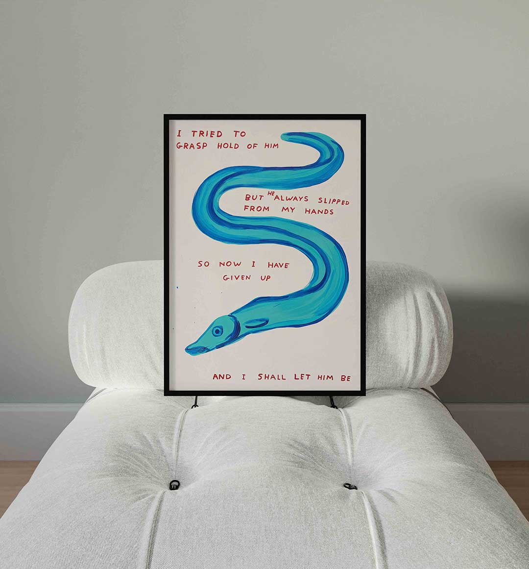 Blauwe slang Poster