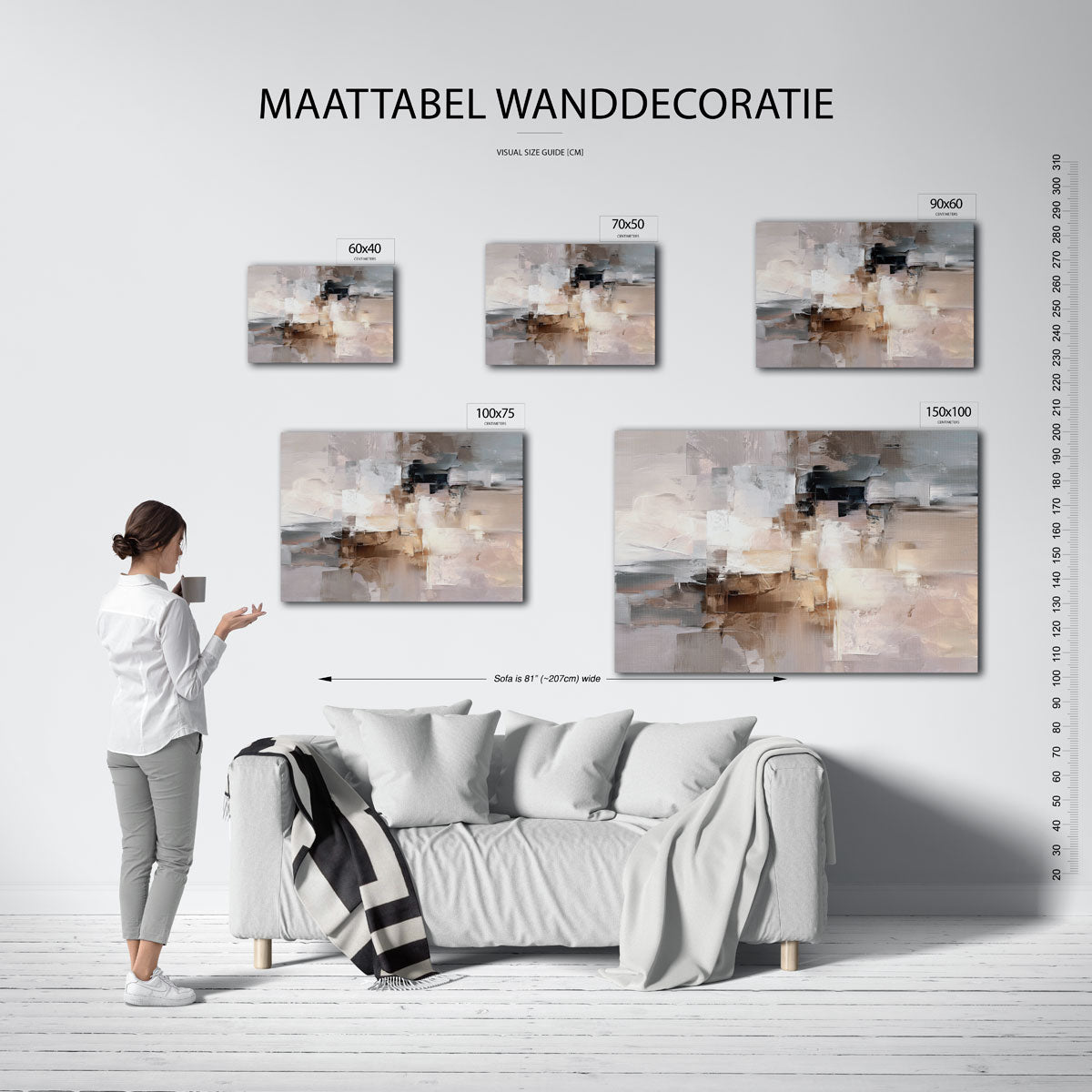 Gelaagde compositie Kunstwerk