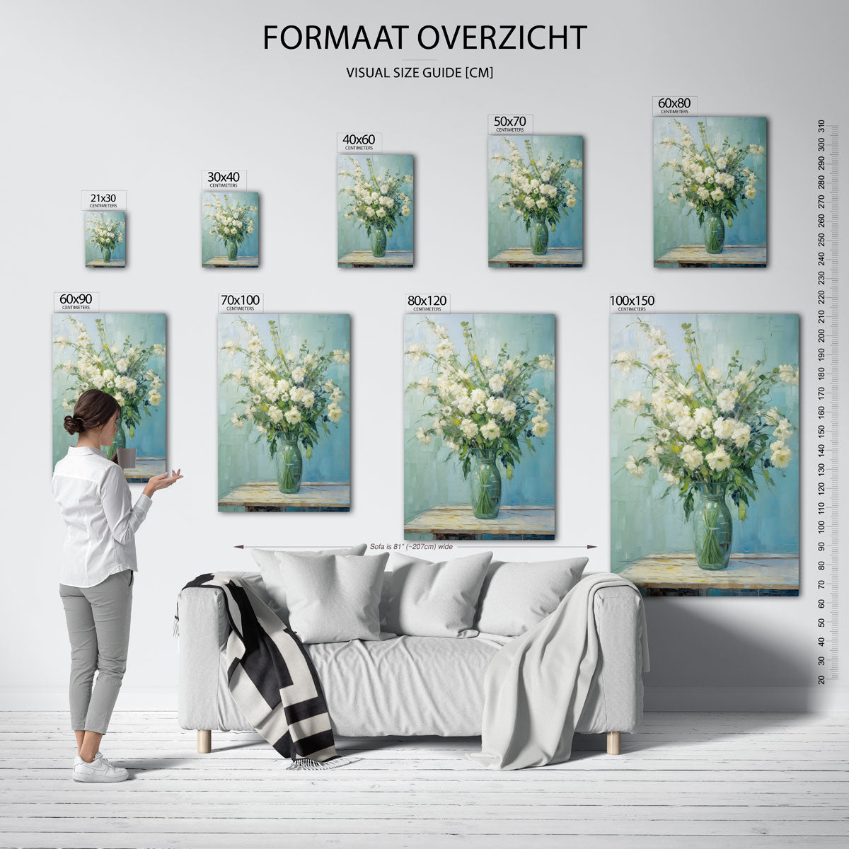 Bloemen in vaas Poster