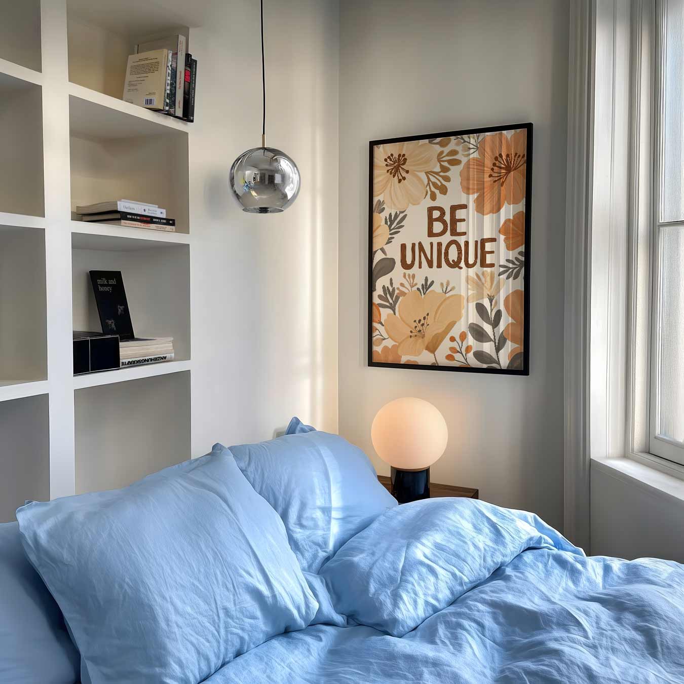 Bloemige Motivatieposter-WallArtistic