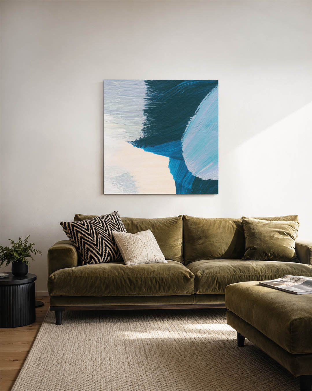 Dynamische kleurencompositie Kunstwerk