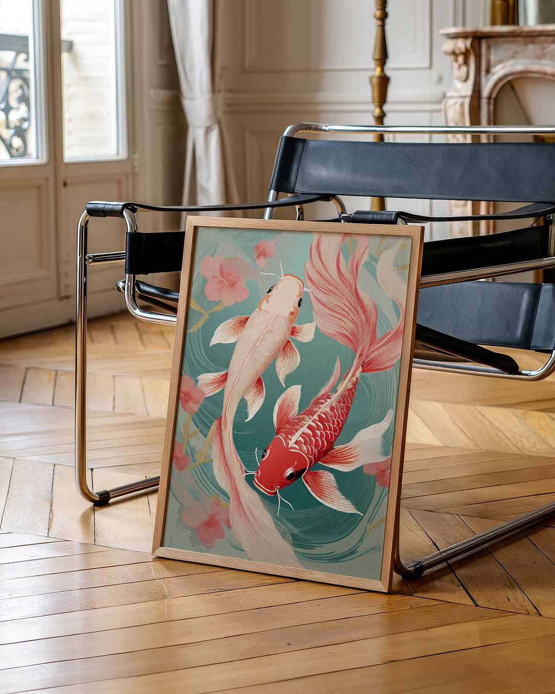 Vrolijke Koi Karper Kunst Poster-WallArtistic