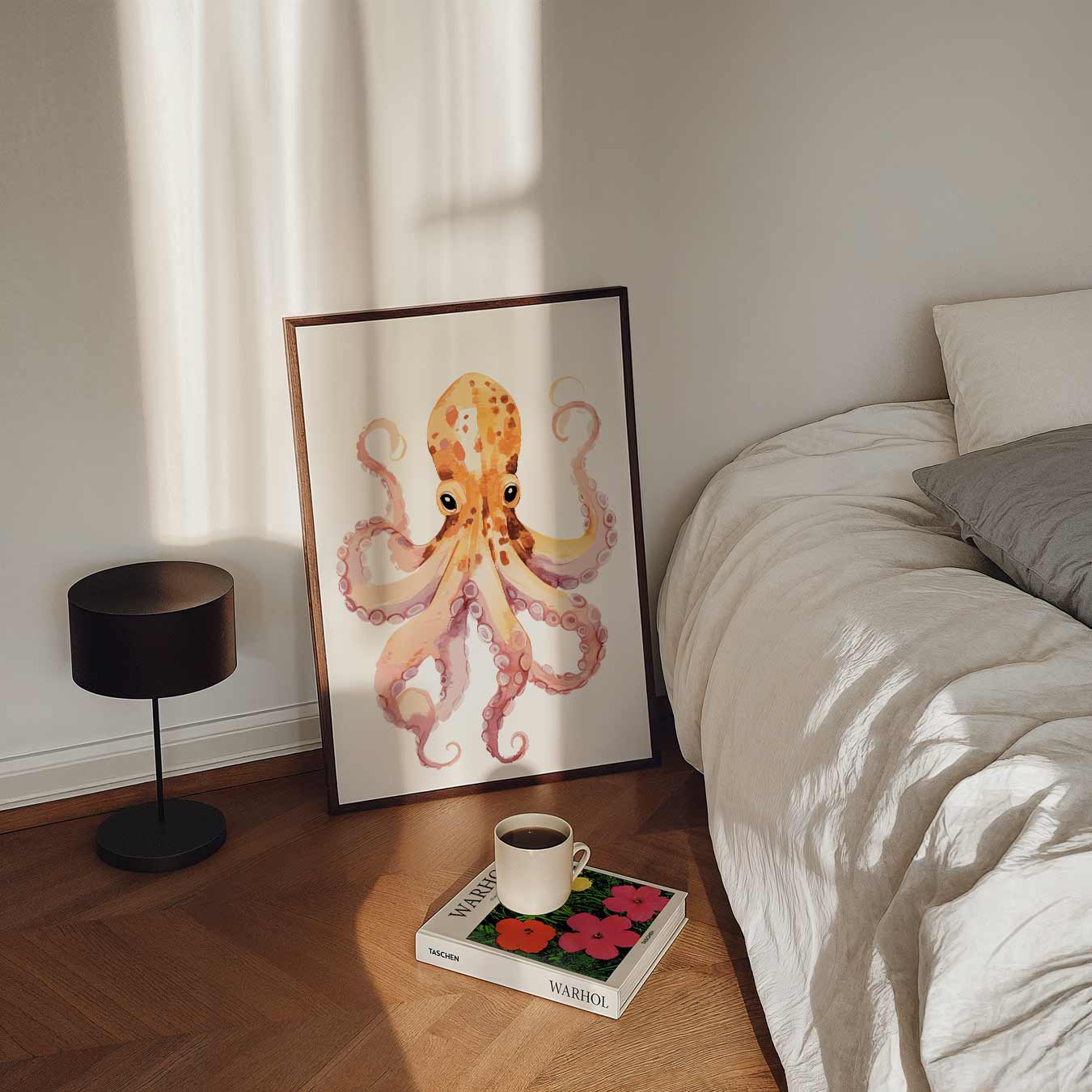 Vrolijke Octopus Kunstposter-WallArtistic
