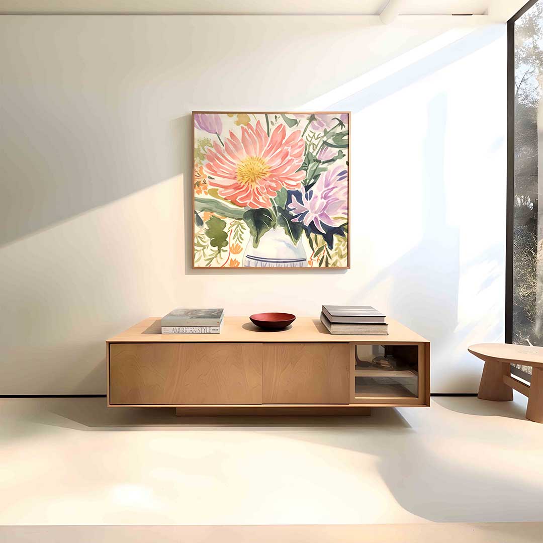 Bloemen in vaas Poster
