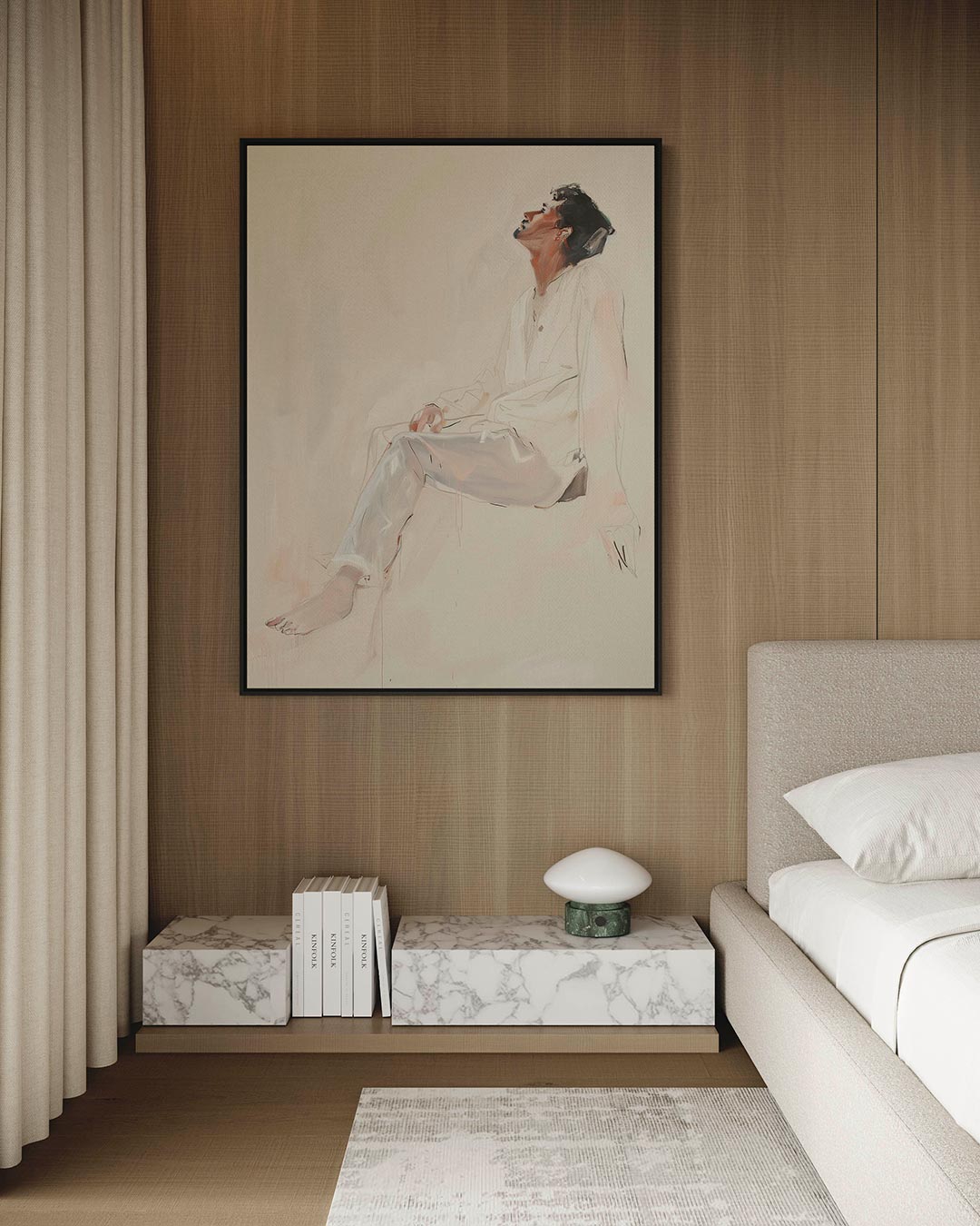 Zittende reflectie Kunstwerk