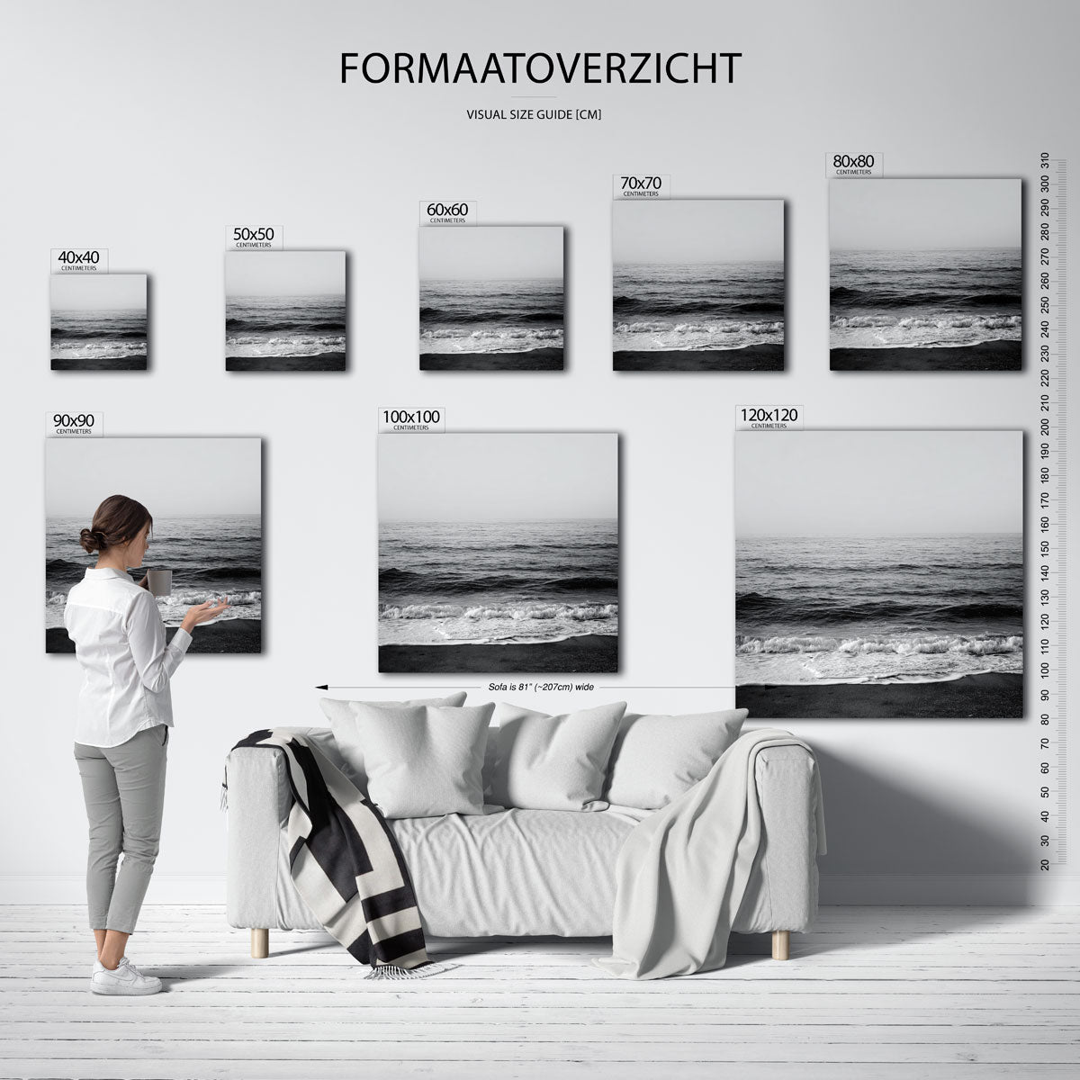 Golven en horizon Poster