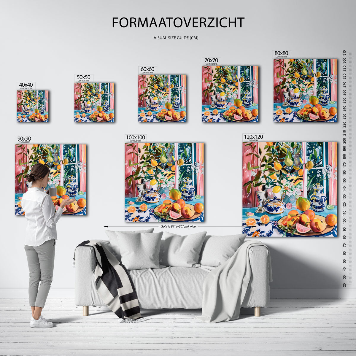 Fruit en servies Poster
