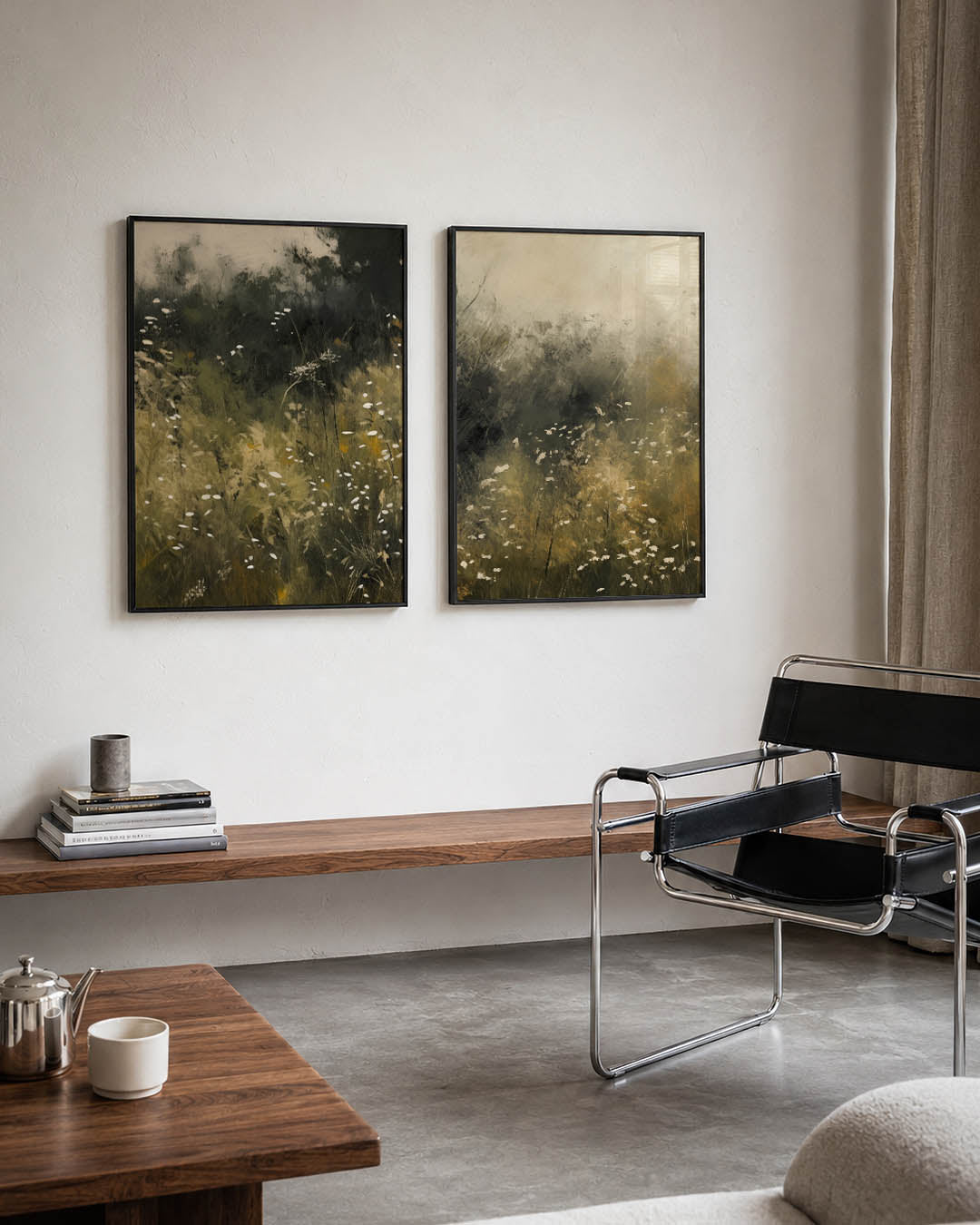 Natuurlijke veldimpressie Posterset