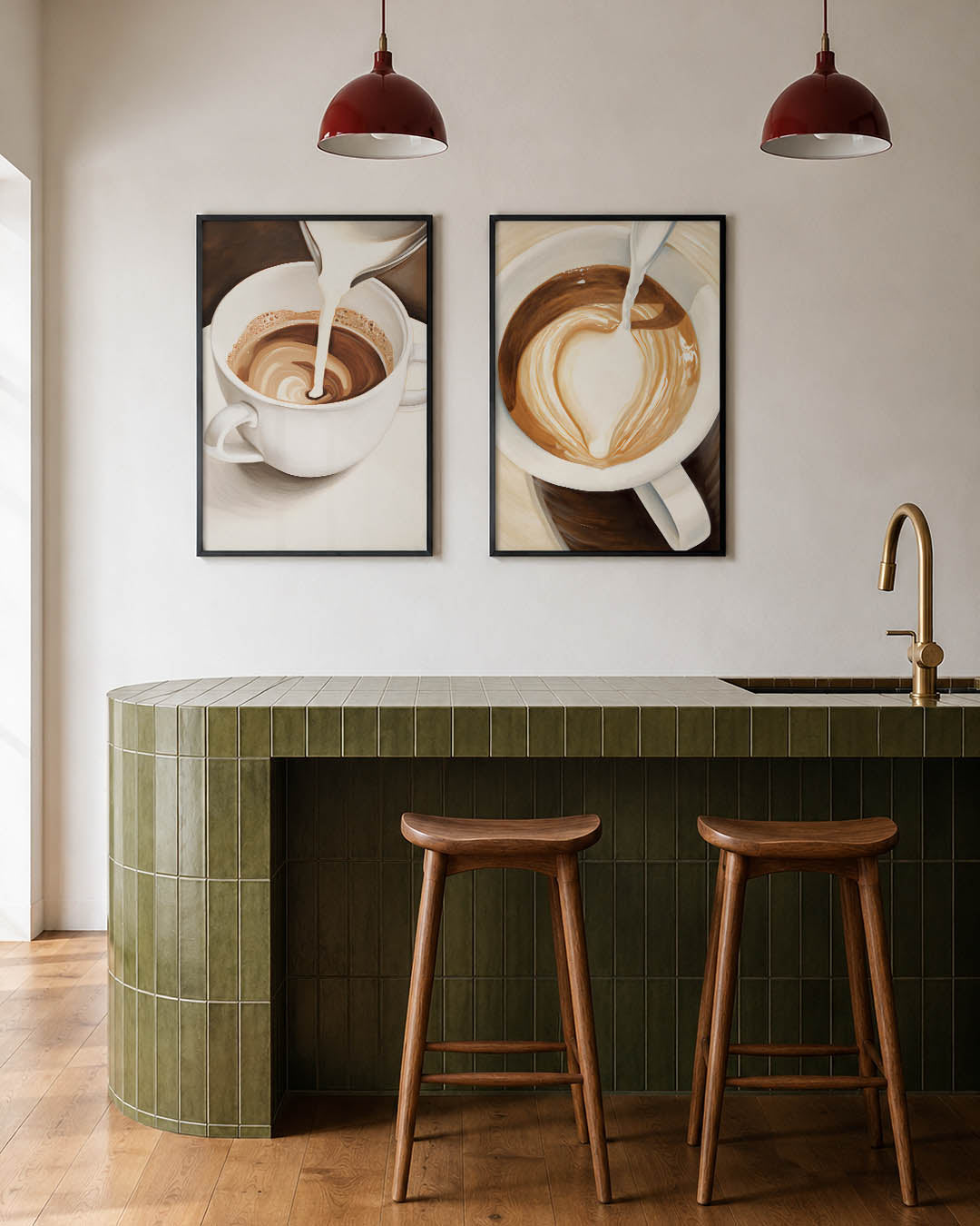 Koffie en melk Posterset