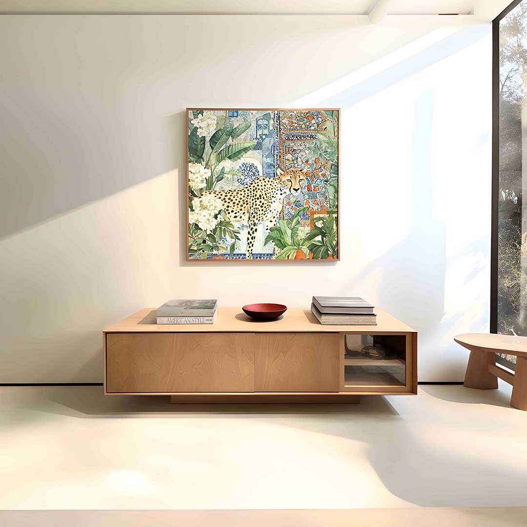 Cheetah en planten Poster