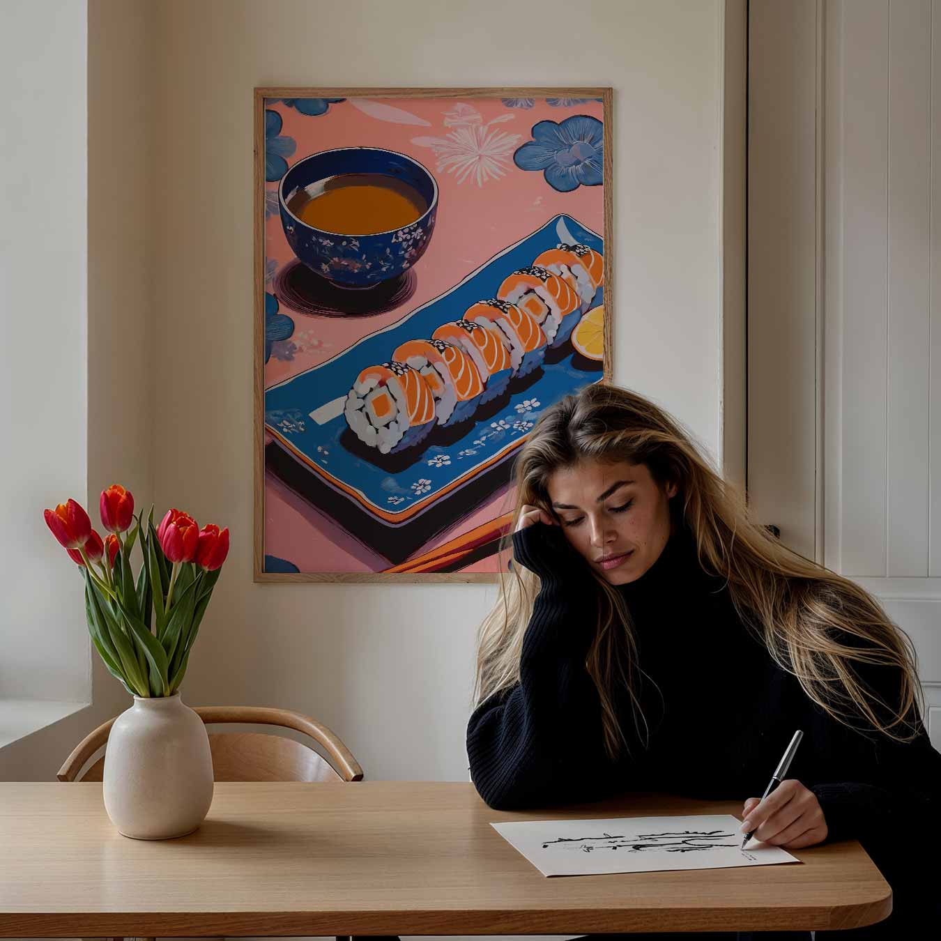 Sushi en Thee Tijd Poster-WallArtistic