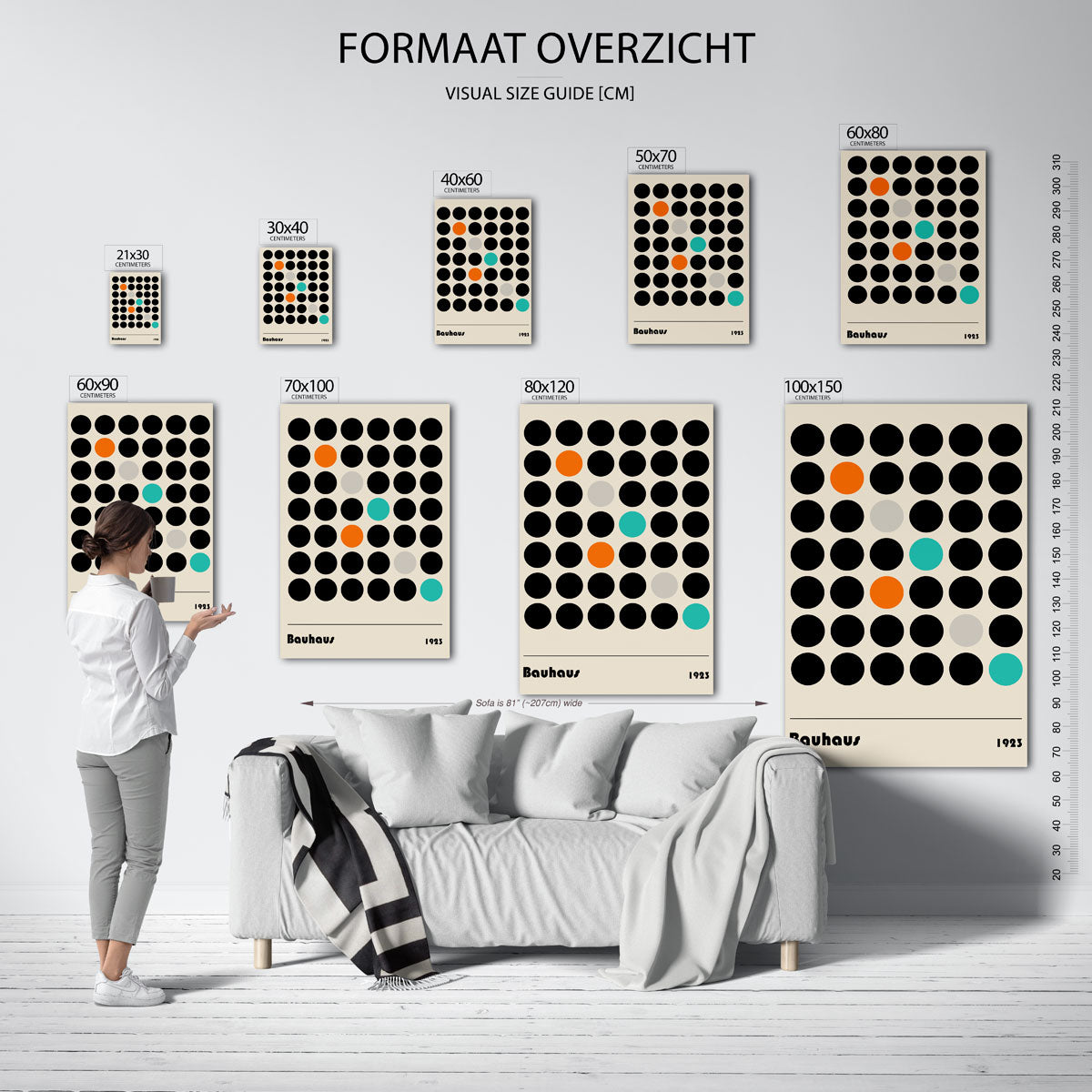 Cirkelpatroon en kleur Poster