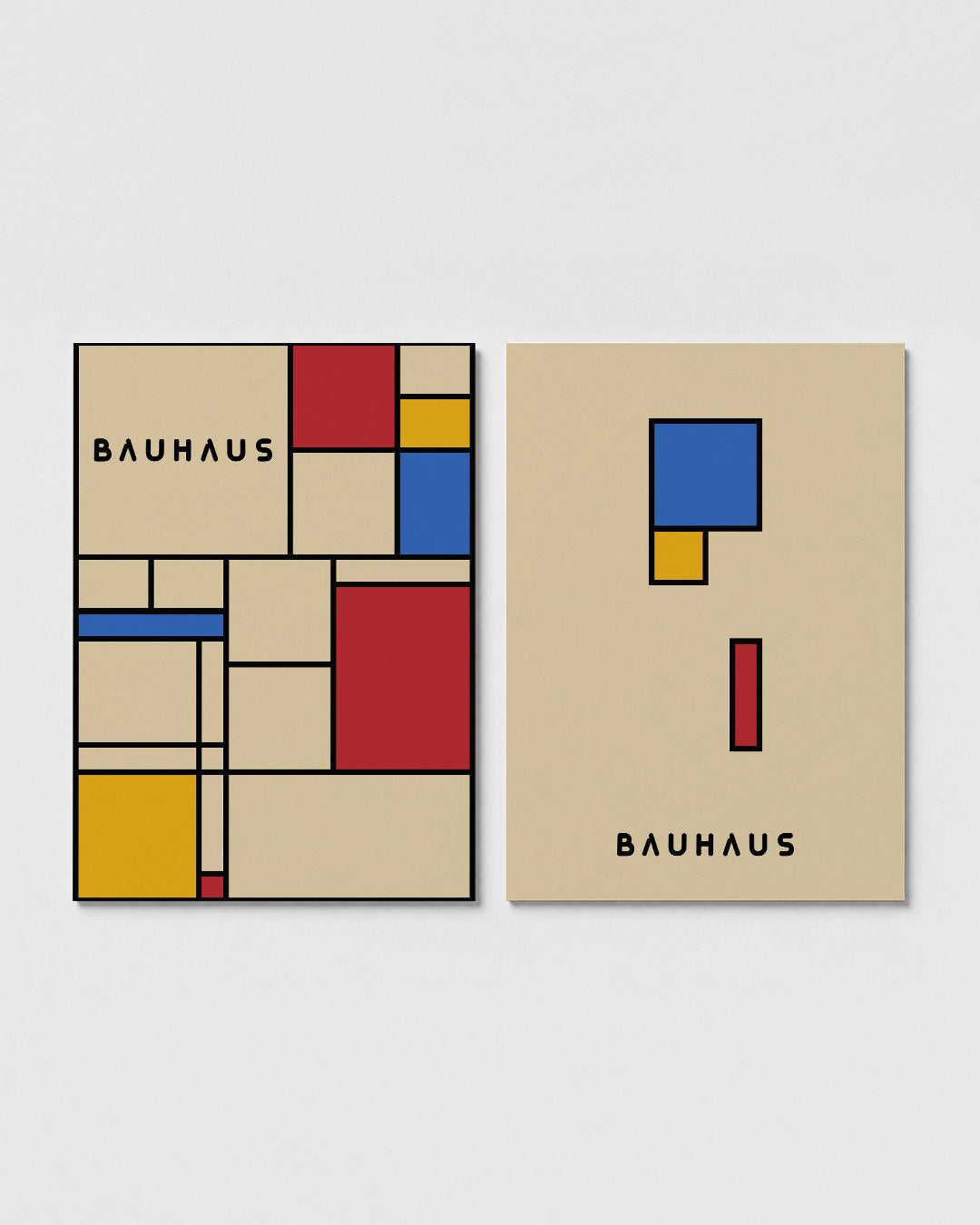 Kleurvlakken en lijnen Posterset