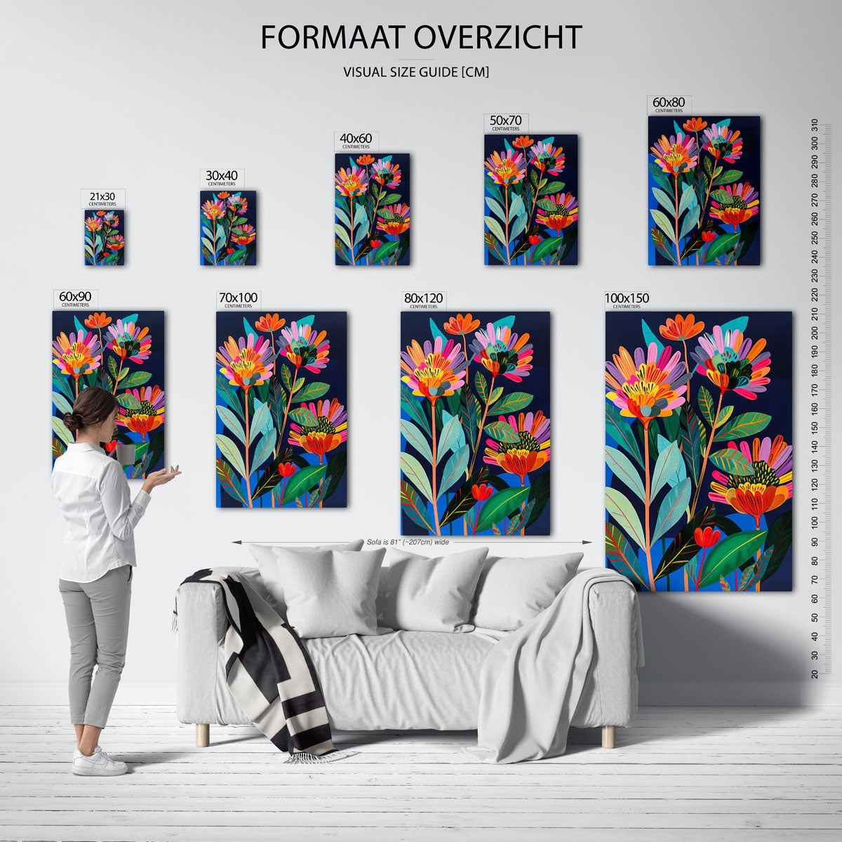 Bloemen en bladeren Poster