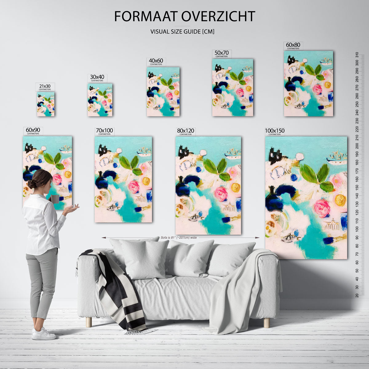 Abstracte vormen en kleuren Poster
