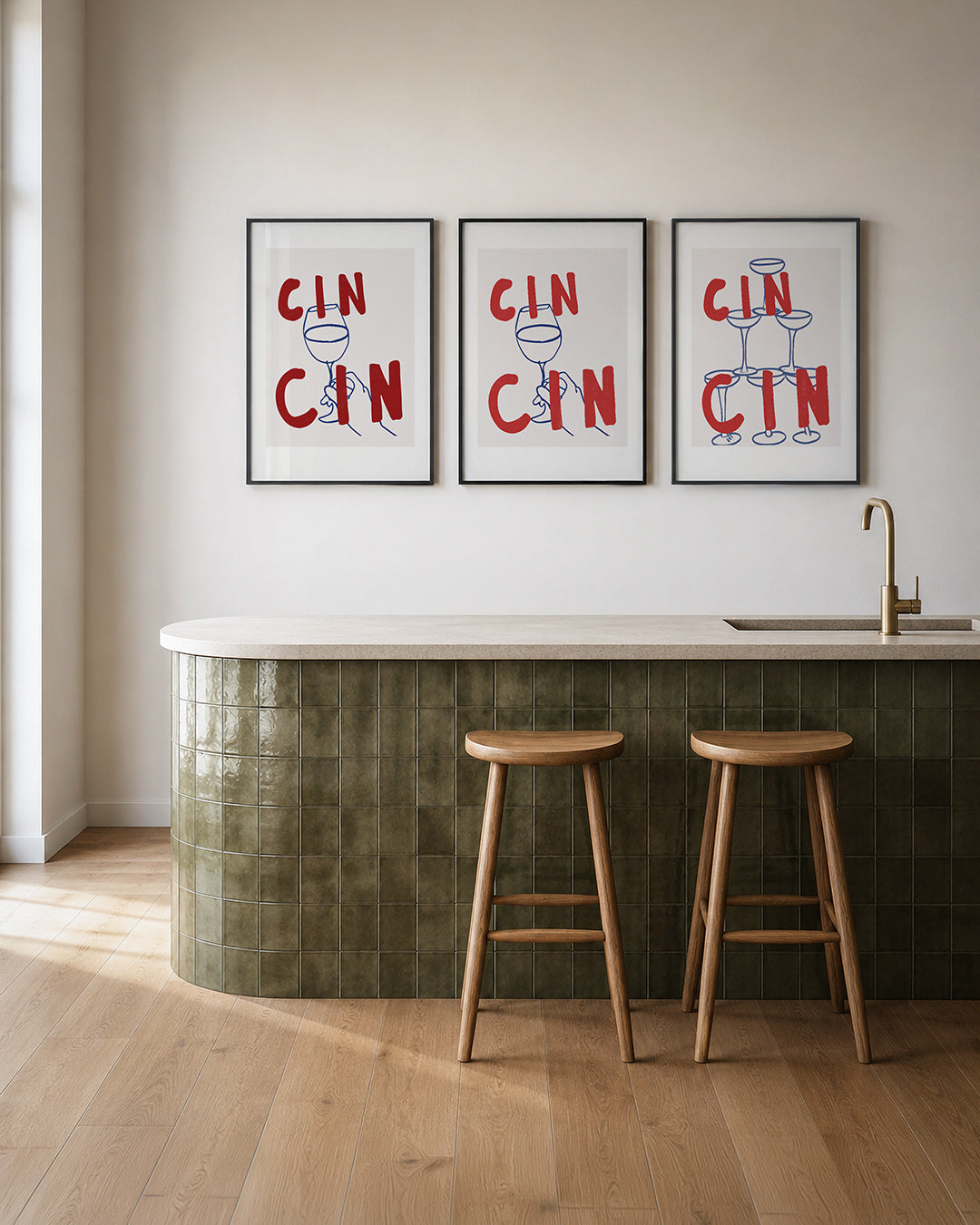 Kleurrijk cheers Posterset
