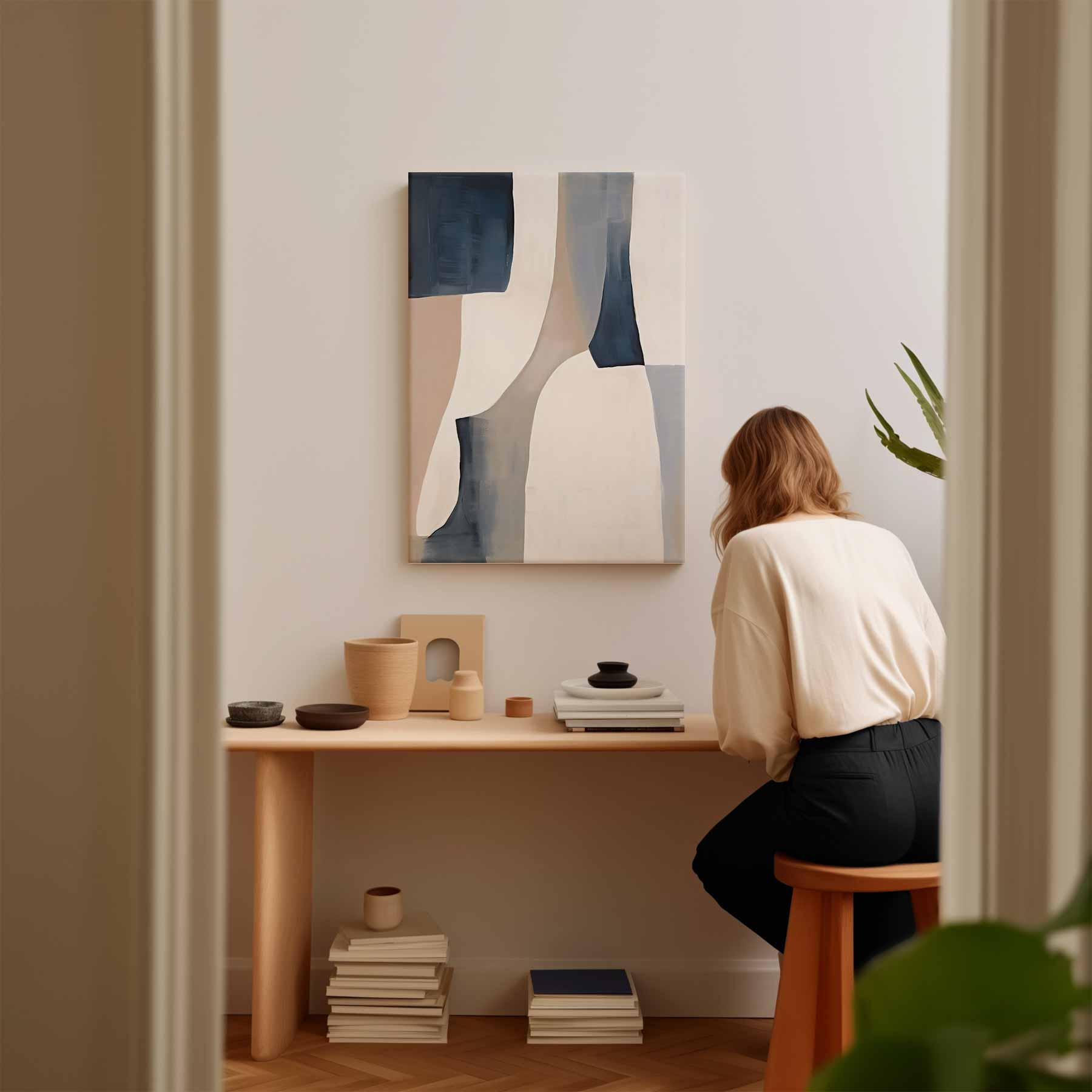Subtiele Kleurencompositie Kunstwerk-canvas-dibond-plexiglas-wanddecoratie-WallArtistic