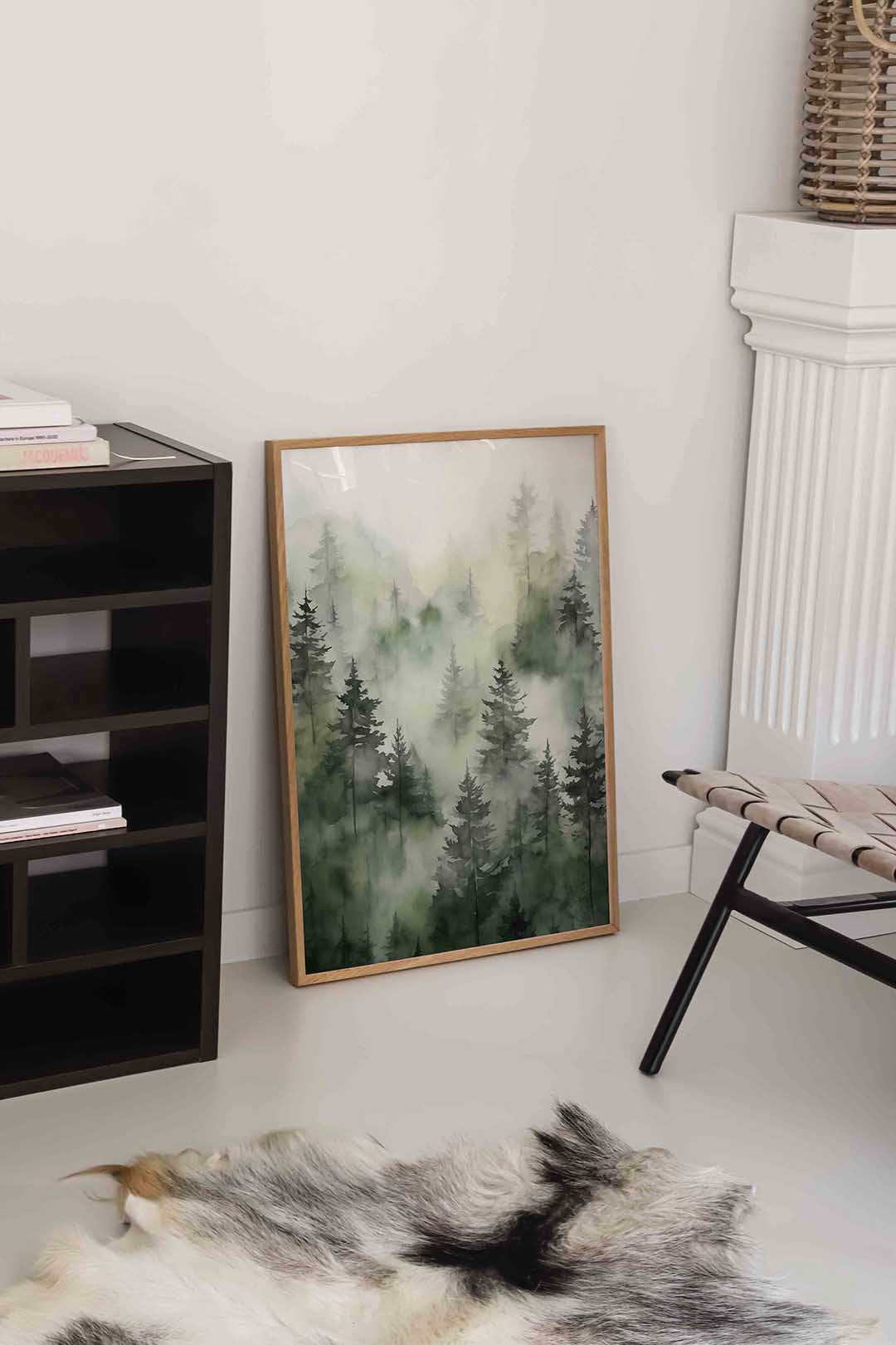 Mistige boslandschap Poster