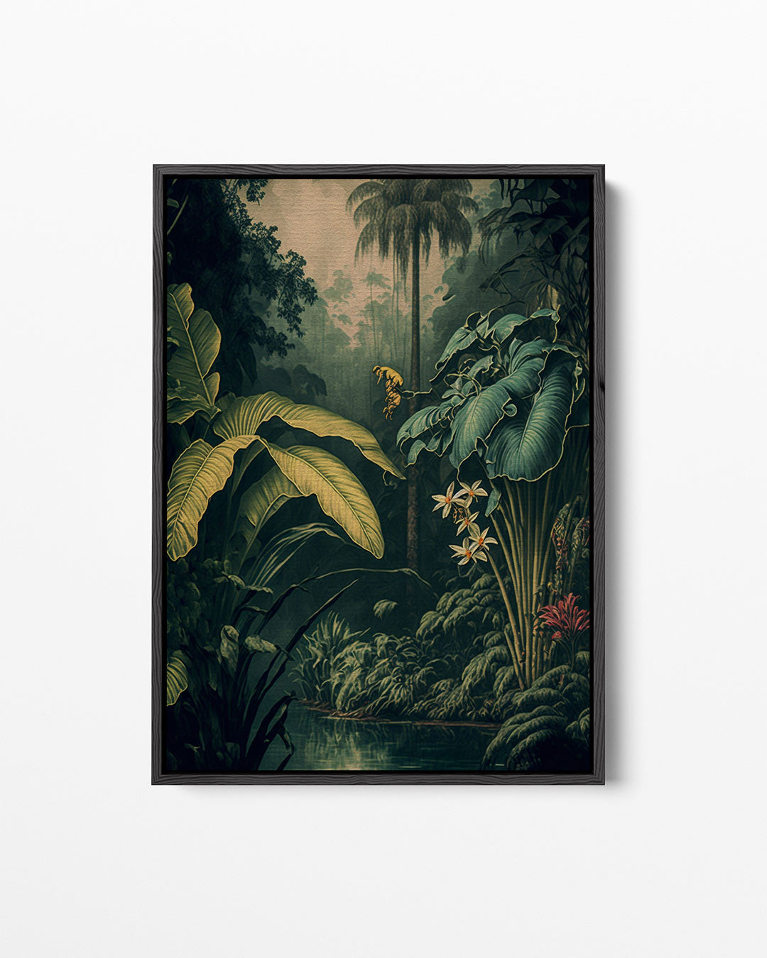 Weelderige jungle scène Kunstwerk