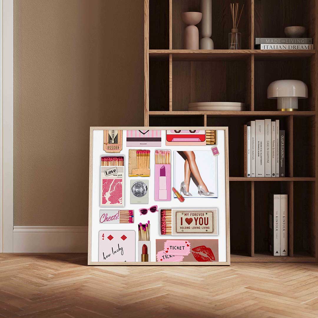 Collage van diverse objecten Poster