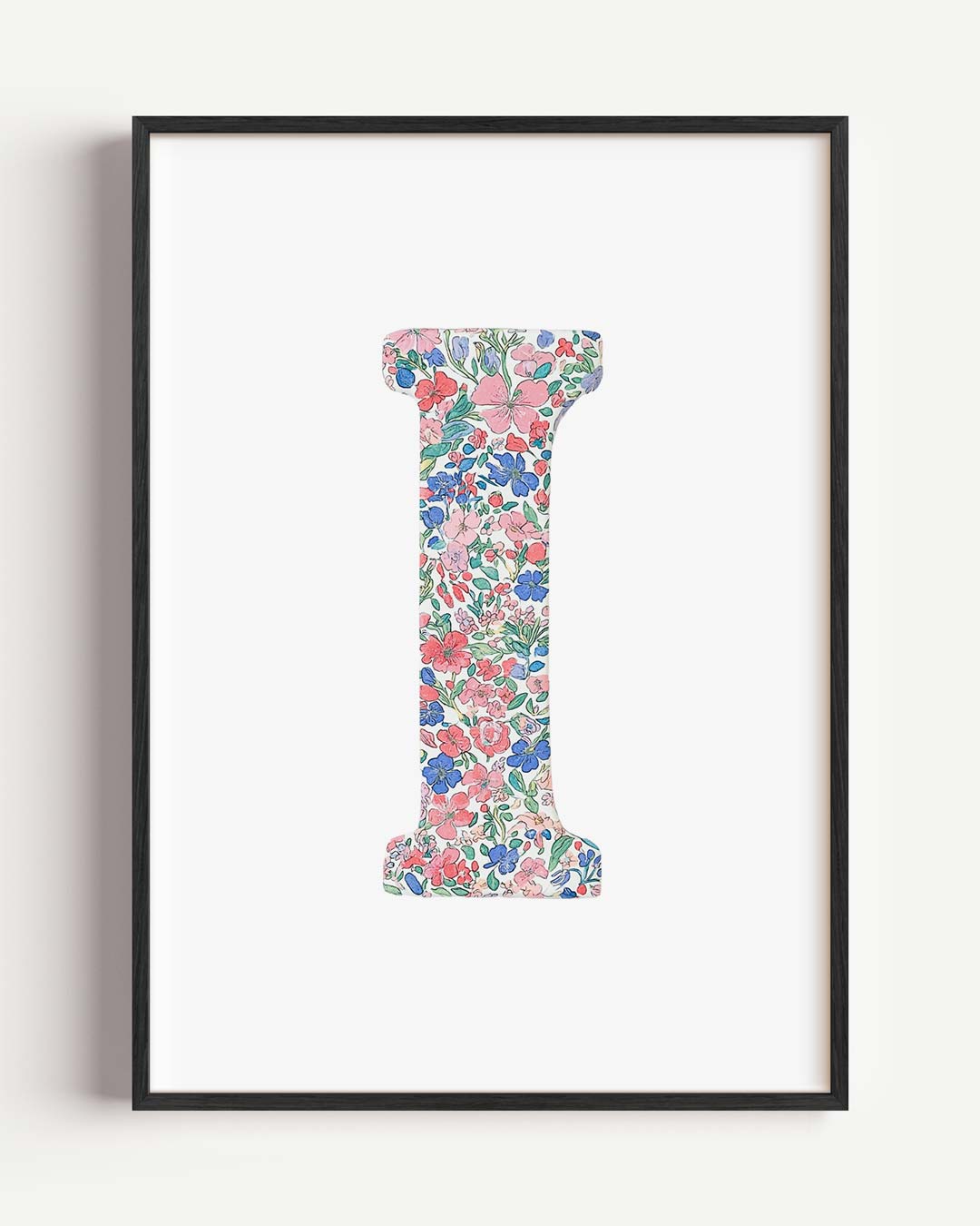Bloemrijke Letter I Poster-WallArtistic