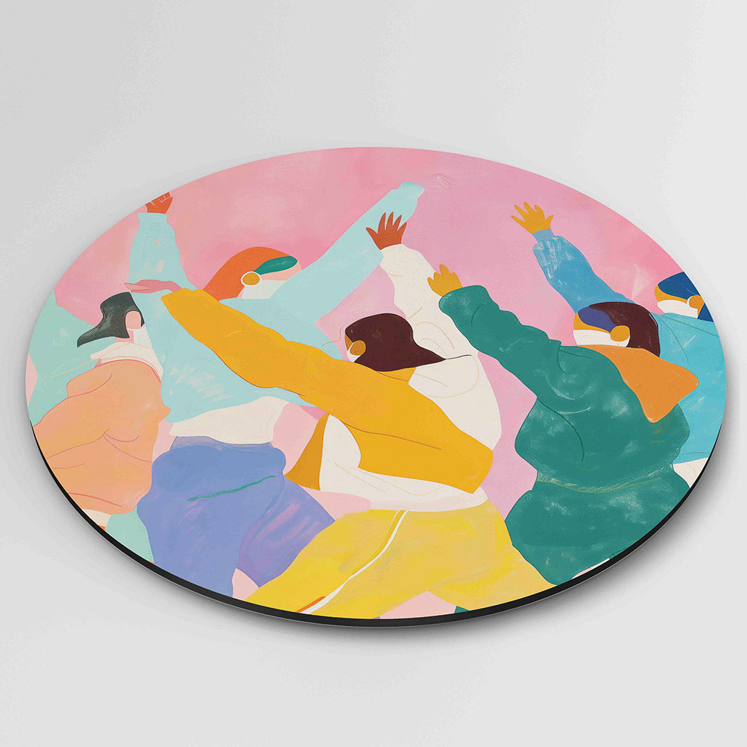 Dansende figuren Muurcirkel