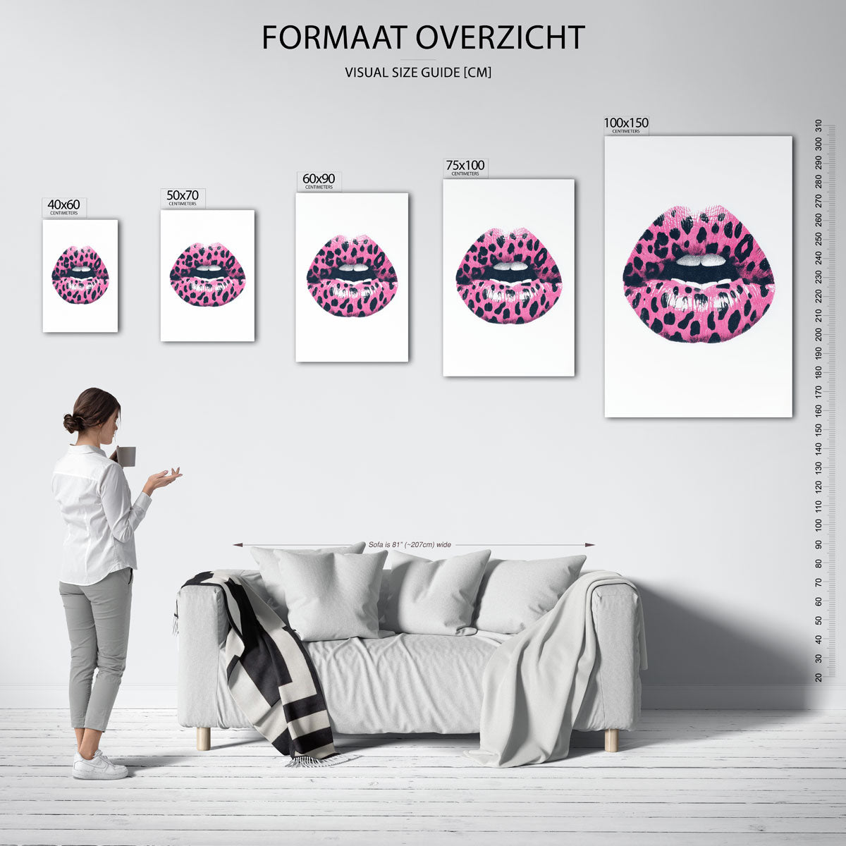 Gedurfde lippenprint Kunstwerk