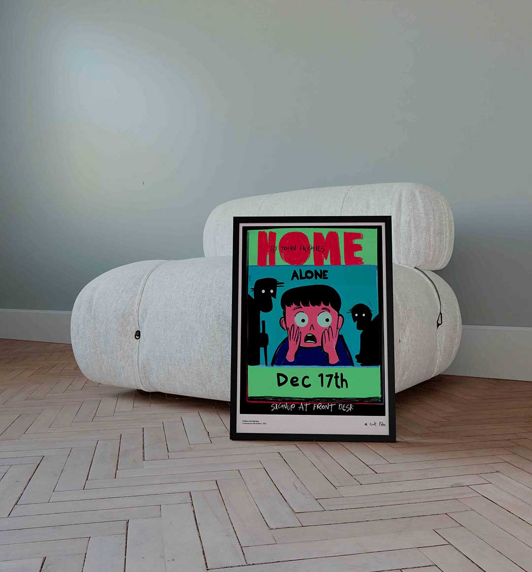Jongen met handen op wangen Poster