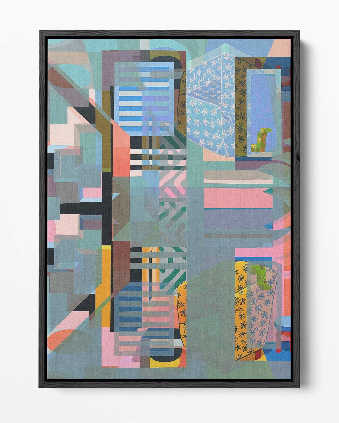 Kleurrijke Abstractie Kunstwerk-canvas-dibond-plexiglas-wanddecoratie-WallArtistic