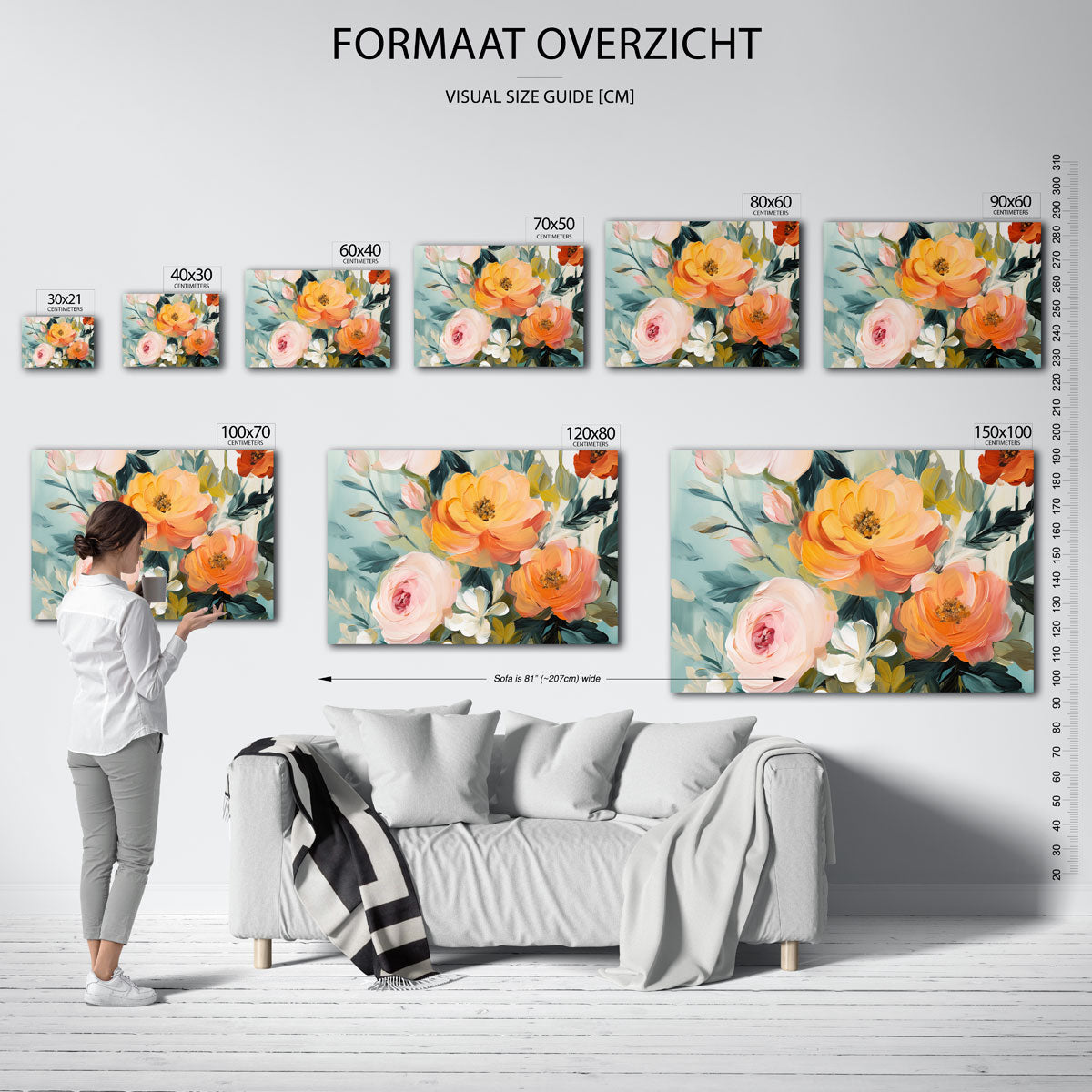 Bloemen in zachte tinten Poster