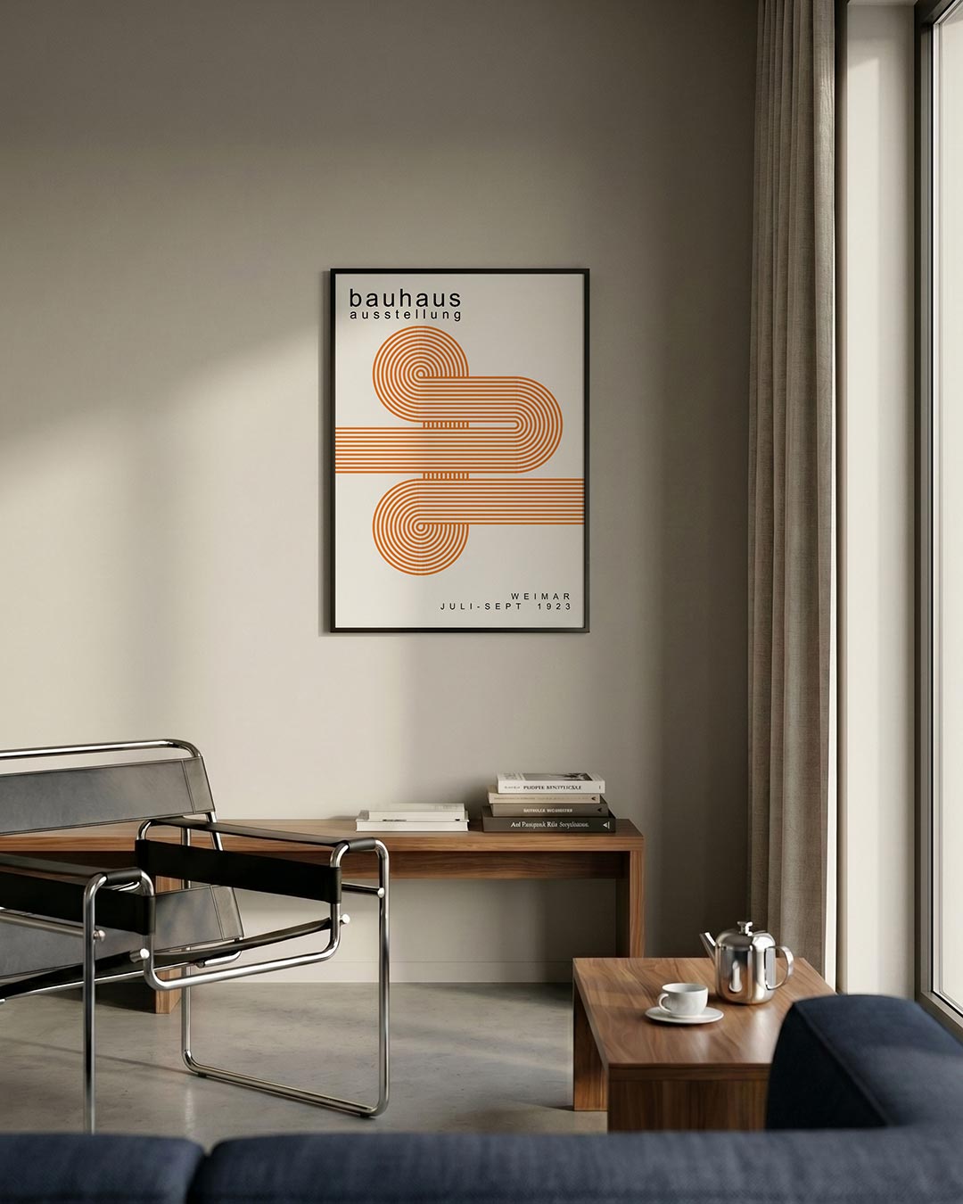 Lijnen en cirkelpatronen Poster