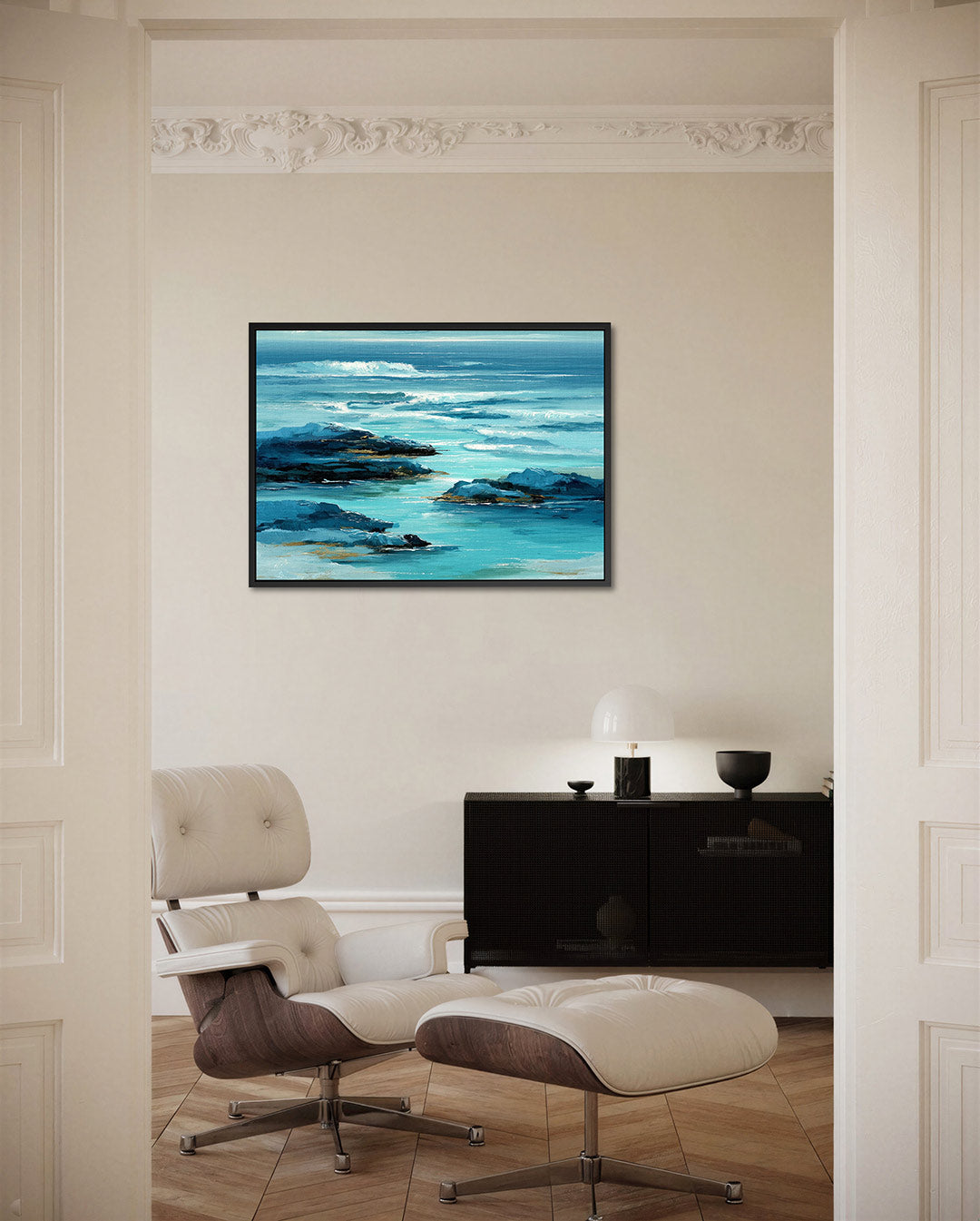 Zeezicht compositie Kunstwerk
