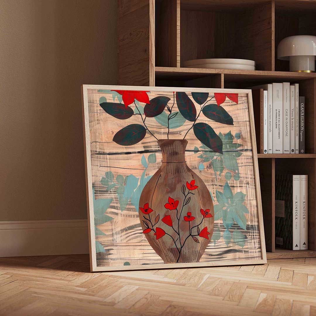 Bloemen in vaas Poster