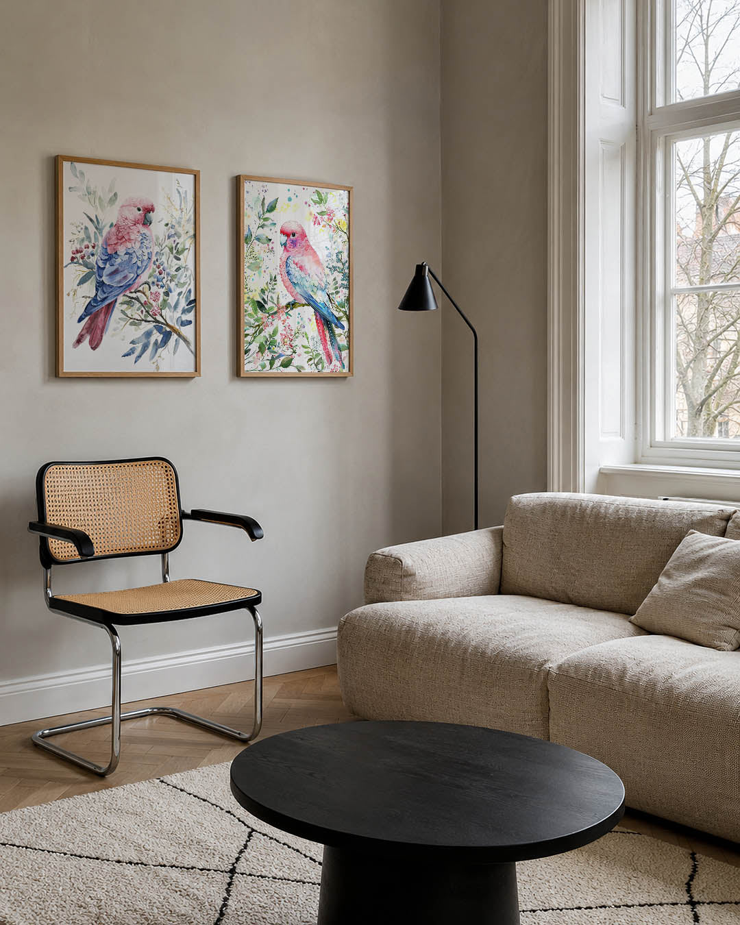 Vogels en bladeren Posterset
