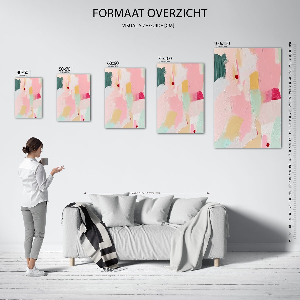 Kleurrijke vormen Kunstwerk