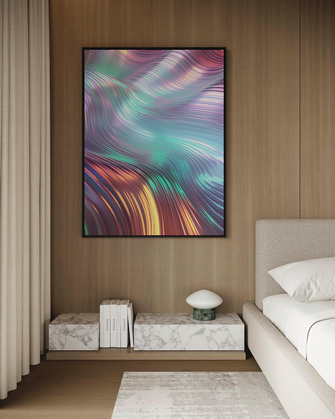 Golvende kleuren Kunstwerk