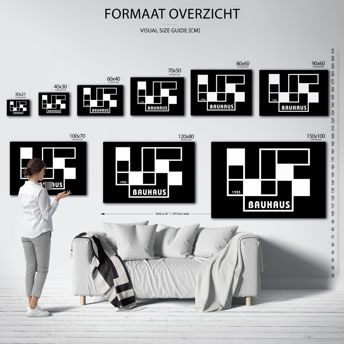 Vlakverdeling en lijnen Poster