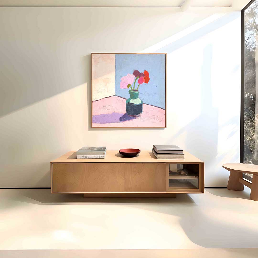 Bloemen in vaas Poster