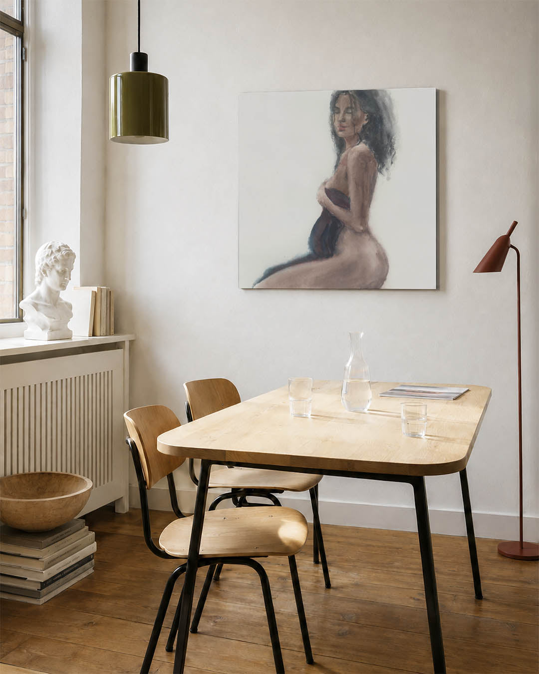 Zachte vrouwelijke contouren Kunstwerk