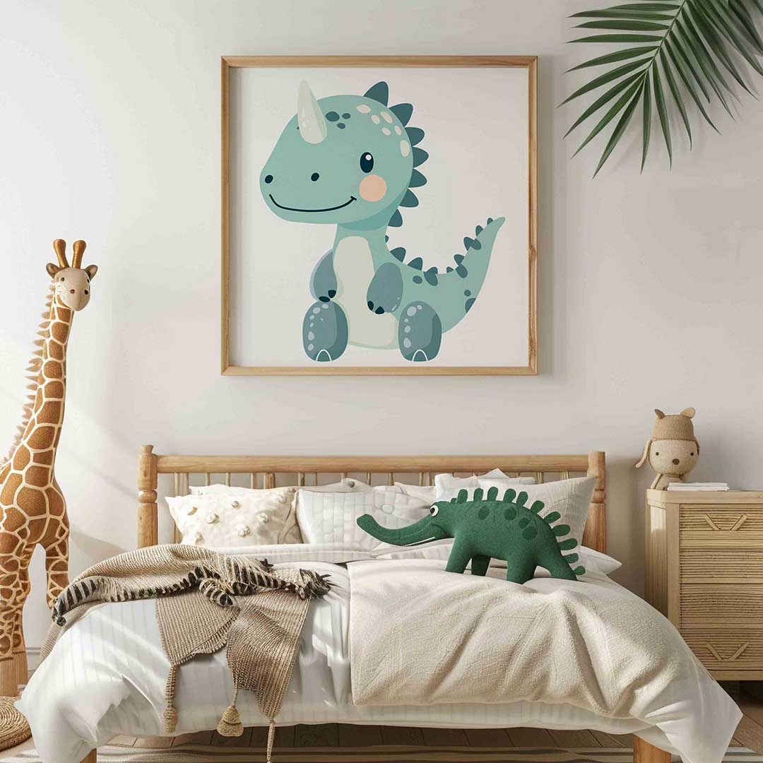 Schattige dinosaurus Poster