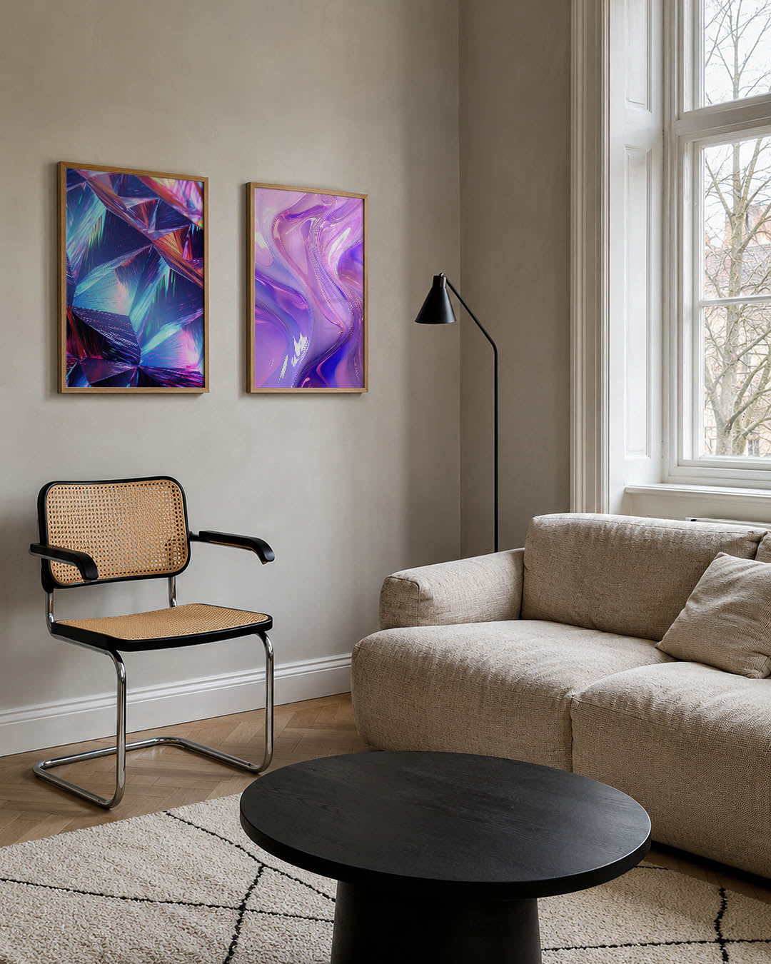 Kleurrijke facetten Posterset