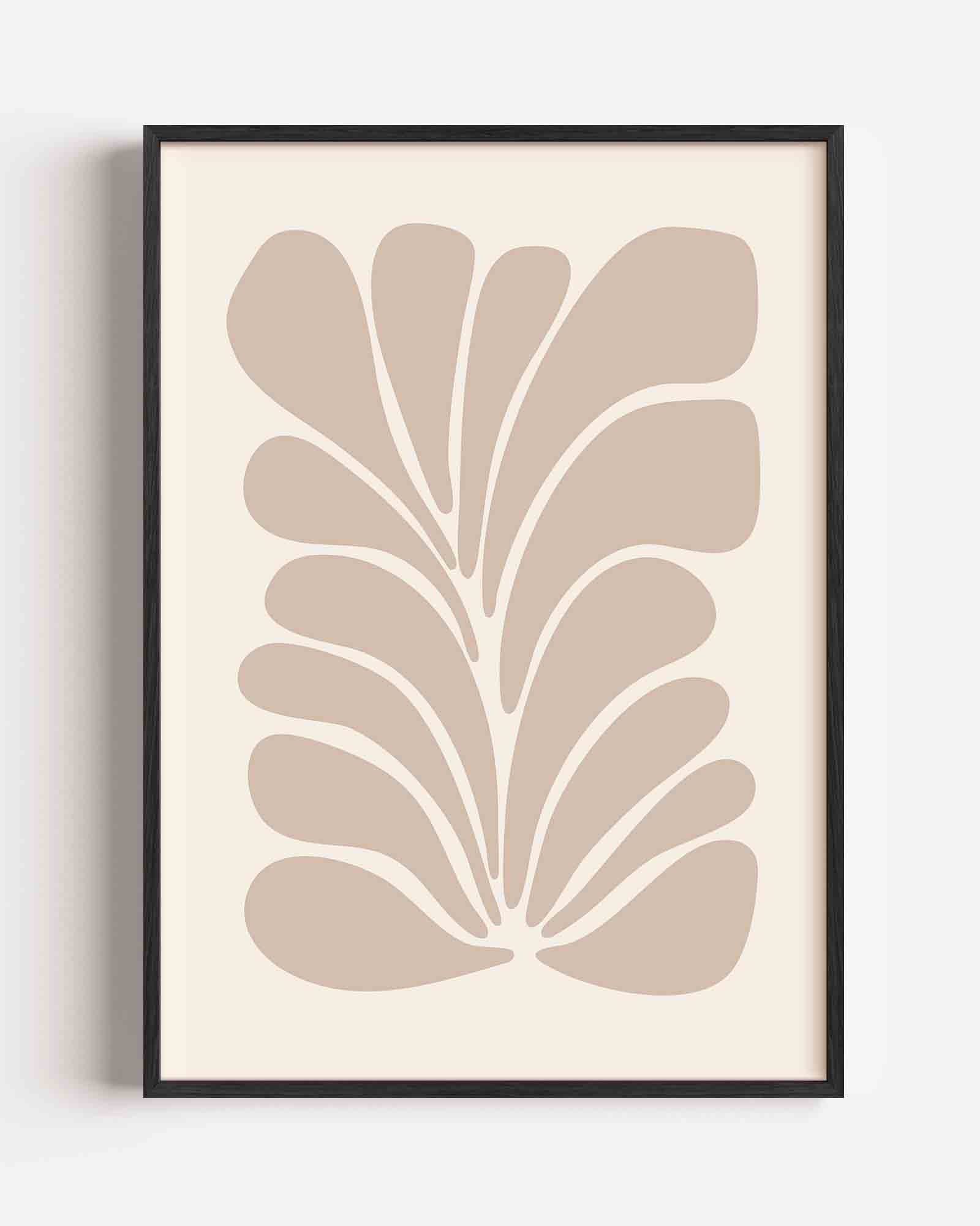 Abstracte beige vormen Poster