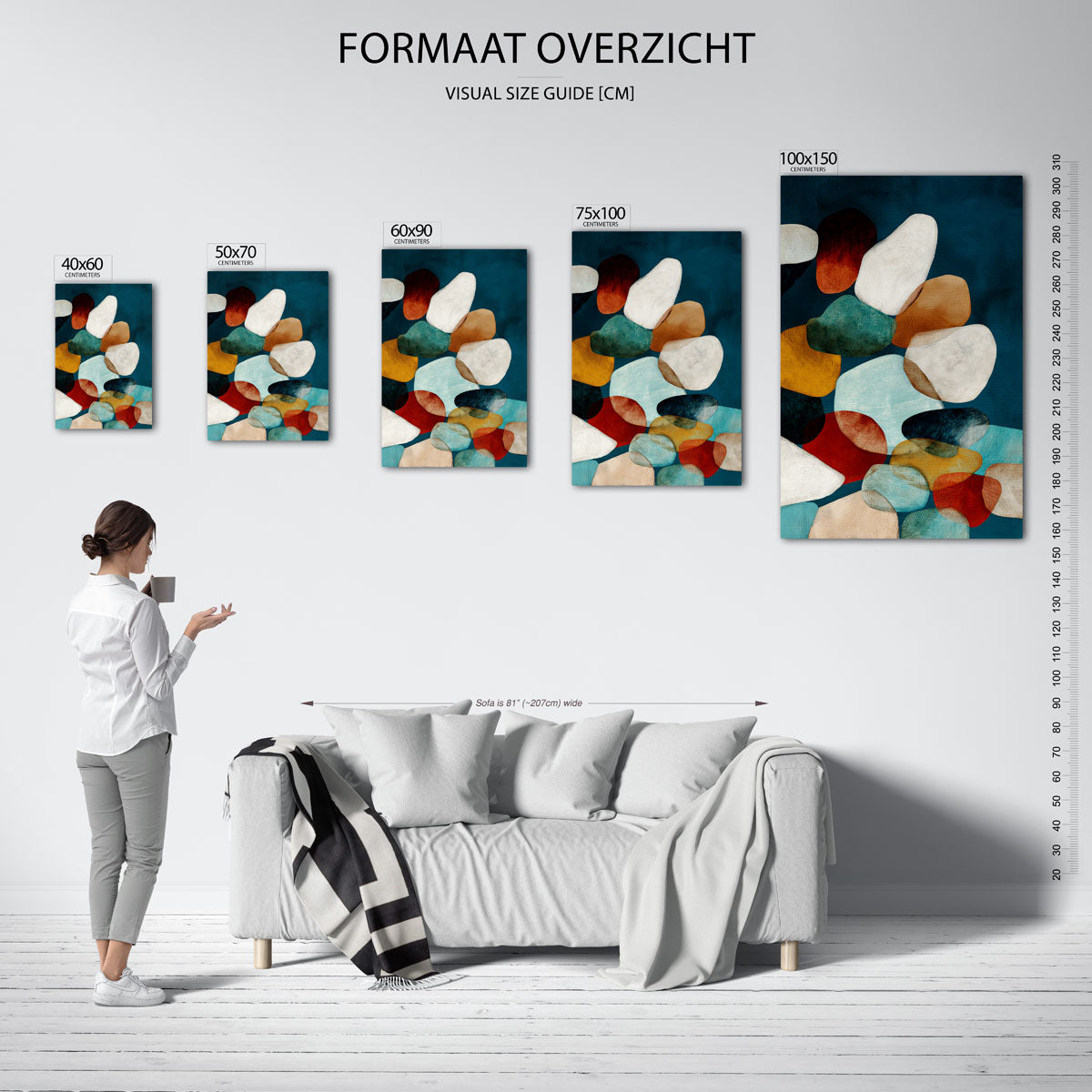 Organische vormen compositie Kunstwerk