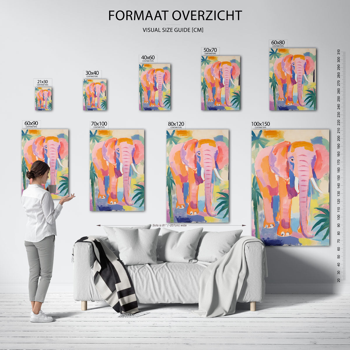 Roze olifant Poster