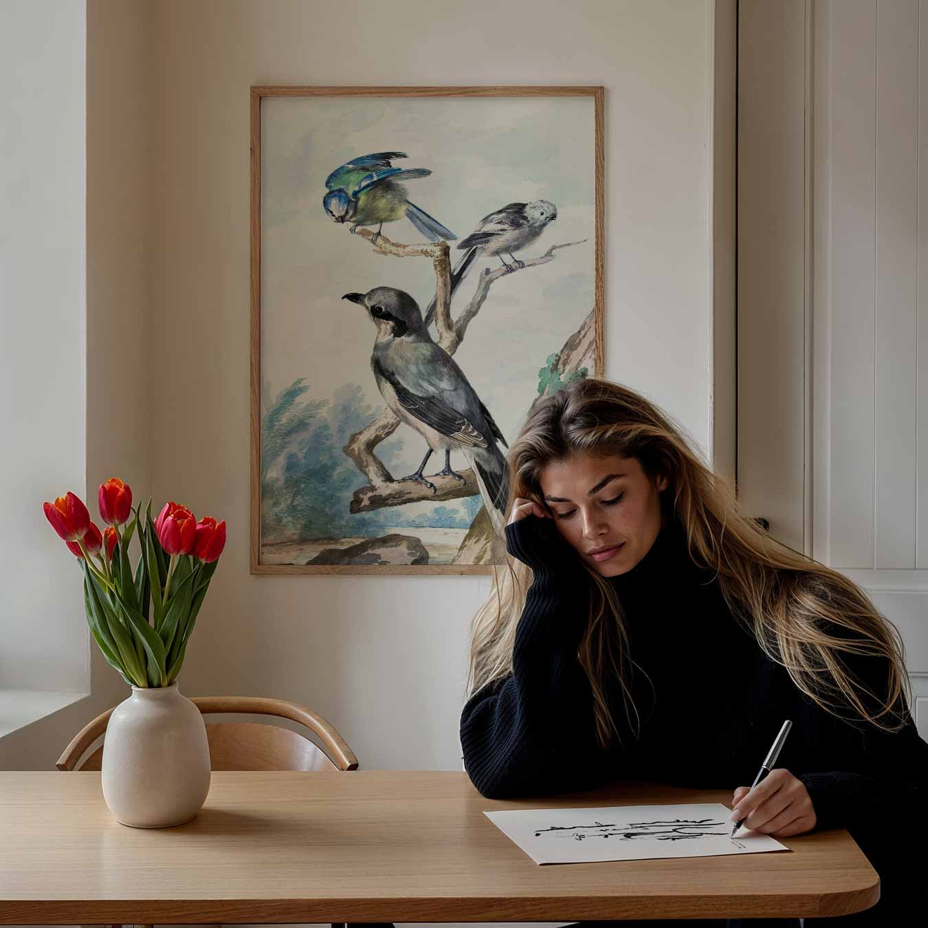 Vrolijke Vogels in de Natuur Poster-WallArtistic